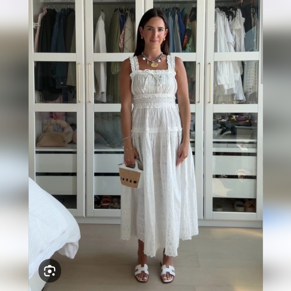 Doen GAP White Eyelet Cotton Maxi Dress - Picture 16 of 16